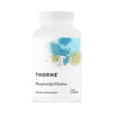 THORNE Phosphatidyl Choline bottle front label signaling quality and liver support potential.