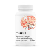THORNE Quercetin Complex bottle front highlights allergen-free formula for daily immune support.