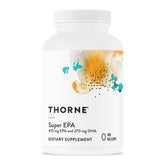 THORNE Super EPA softgels bottle front view suggests heart and brain support.