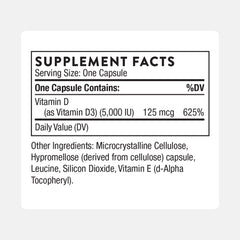 Closeup of Thorne capsules showing high-potency D3 for overall vitamin D levels.