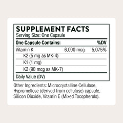 Thorne Vitamin K capsules close-up highlights capsule integrity for consistent bone support.