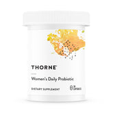 THORNE Women's Daily Probiotic bottle front view promoting daily wellness and convenience.