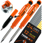 THORVALD 2 carpenter pencils set for precise wood marking and metal tracing.