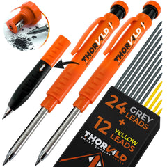 THORVALD 2 carpenter pencils set for precise wood marking and metal tracing.