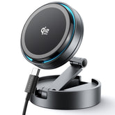 THREEKEY Qi2 25W MagSafe car charger on mount for fast in-car charging.