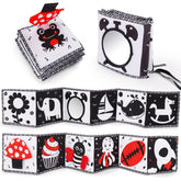 Thremhoo black and white high-contrast soft book for babies to support visual engagement in early months