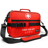 THRIAID first-aid kit interior pockets neatly labeled for fast access