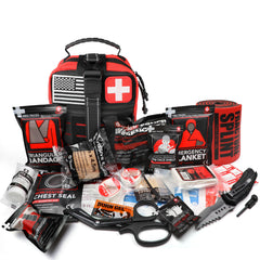 THRIAID chest seal and Israeli bandage ready for rapid wound response.