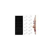 THUNARAZ nose studs assorted collection with 1.5mm crystals for daily wear