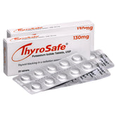 THYROSAFE KI tablets in foil wrapped packaging for long term radiation preparedness.