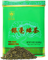 Tian Hu Shan green tea loose-leaf pearls brew bright and refreshing.