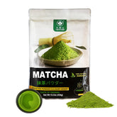 Tian Hu Shan matcha resealable bag front view for freshness