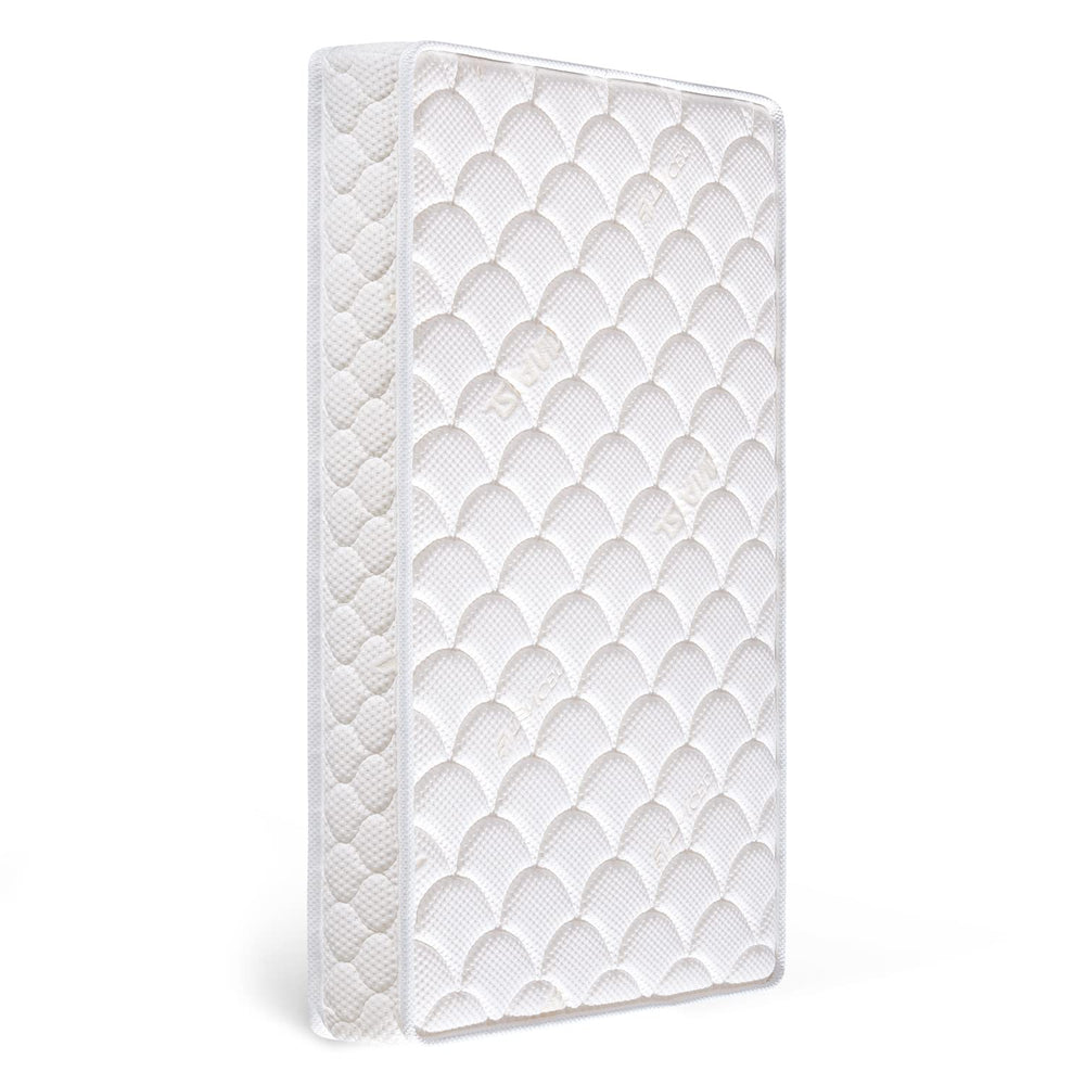 Tiankehan premium crib mattress top view showing snug fit for safe sleep