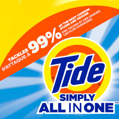 Close-up of Tide Simply Refreshing Breeze cap and dosing
