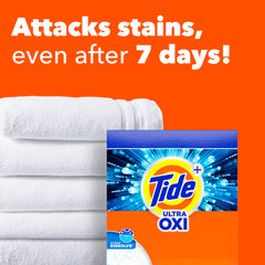 Tide Ultra OXI powder dissolving quickly in water with minimal residue