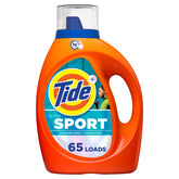 Tide Ultra Sport bottle cap close-up showing easy dosing