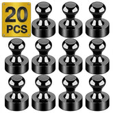 Tiergrade metallic magnets—20-pack black fridge magnets holding photos and reminders.