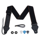 Tifanso guitar strap with soft cotton ends for comfortable shoulder support.