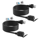 TiFFCOFiO 6ft indoor-outdoor extension cord for tidy patio power access