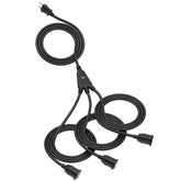 TIFFCOFiO outdoor extension cord with 1-to-3 outlets enables versatile porch lighting.