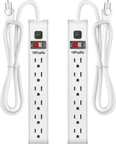 TiFFCOFiO six-outlet surge protector with 6 feet cord for organized charging