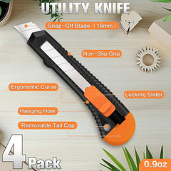 TIFICAL box cutter ergonomic handle ensures comfortable use during long sessions