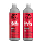 TIGI Bed Head Resurrection shampoo bottle promotes repair for dry hair
