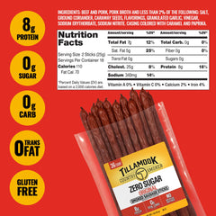 Tillamook Country Smoker original smoked sausage packaging closeup, highlighting simple ingredients and hardwood smoke