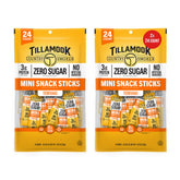 Tillamook Country Smoker Teriyaki Mini Sausages packaging, grab-and-go zero sugar snack.
