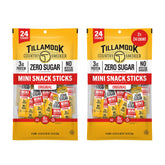Tillamook Country Smoker zero sugar mini sausages packaging for on-the-go snacking.