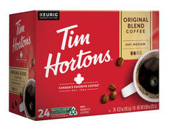 Tim Hortons Original Blend Keurig brewer ready for a quick cup.