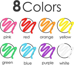 Timart neon colors chalk marker set adds vibrant visibility for windows and menus.