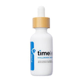 Timeless Skin Care hyaluronic acid serum bottle shows fragrance-free hydrating formula.
