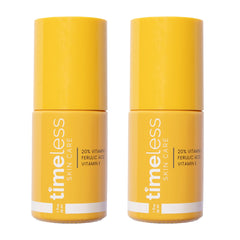 Timeless Skin Care Vitamin C Serum bottle front emphasizes brightening action for even tone