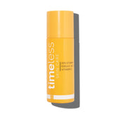 Timeless Skin Care vitamin C serum bottle showing fragrance-free formula for daily brightness