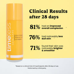 Fragrance-free label on Timeless Skin Care vitamin C serum for sensitive skin