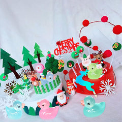 Tindobewan colorful mini ducks glow after sun exposure, ideal for festive decor.