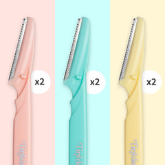 Tinkle dermaplaning tool in compact case for travel touch-ups.