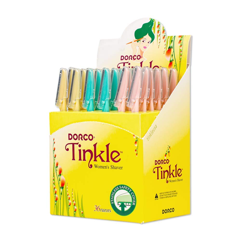 Tinkle women's shaver pack 36 for quick dermaplaning and even makeup prep