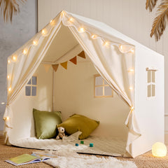 Tiny Land Kids Tent with star lights creates a magical play space for little ones