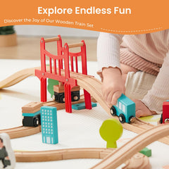 Tiny Land wooden-track-curve demonstrates flexible layouts for varied rail designs.