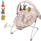 Tiny Marvels Baby Bouncer seat front view shows safe, plush newborn support.