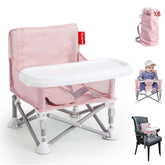 Tiny Marvels portable booster seat folded compact, easy to stash for travel.