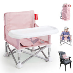Tiny Marvels portable booster seat folded compact, easy to stash for travel.