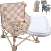 Tiny Marvels Sand Checker portable 3-in-1 chair for on-the-go meals with secure seating