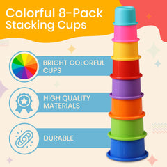 Tiny Tinker nesting cups encourage sorting and hand-eye coordination during play