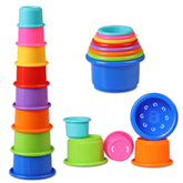 Tiny Tinker 8-piece rainbow stacking cups for baby play and learning