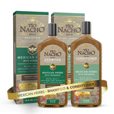 Tío Nacho Mexican Herbs Shampoo bottle shows rosemary infusion for stronger hair