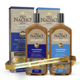 Tio Nacho thickening shampoo bottle shows a volumizing formula for thinning hair