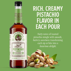 Tippleman's Pistachio Creme Syrup coffee cup scene with creamy, balanced flavor